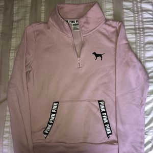 Pink quarter zip up